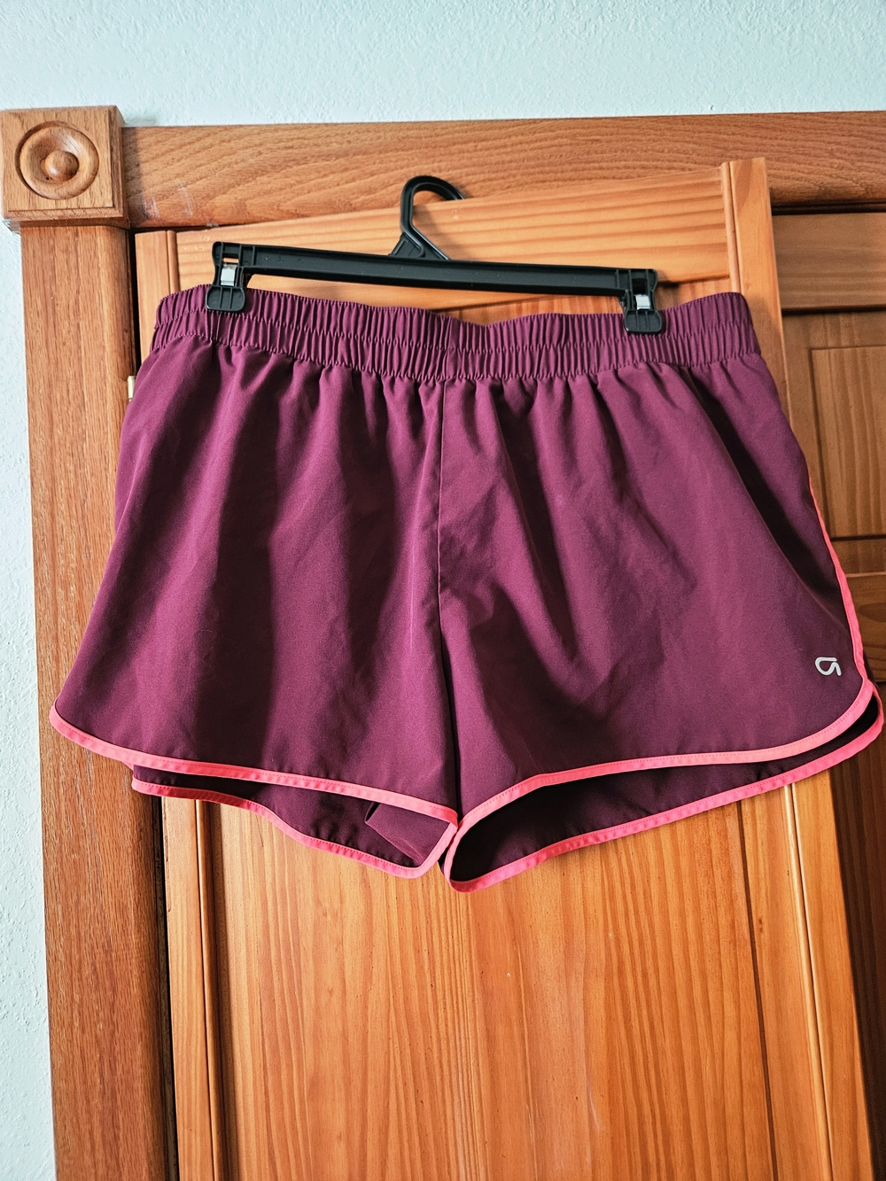 GAP Maroon Women's Athletic Shorts with Pink Trim